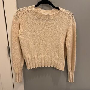 J.Crew XS relaxed, crewneck sweater ivory cream, BX497